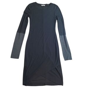 Rachel Roy Black Knit  Knee length Dress sz M